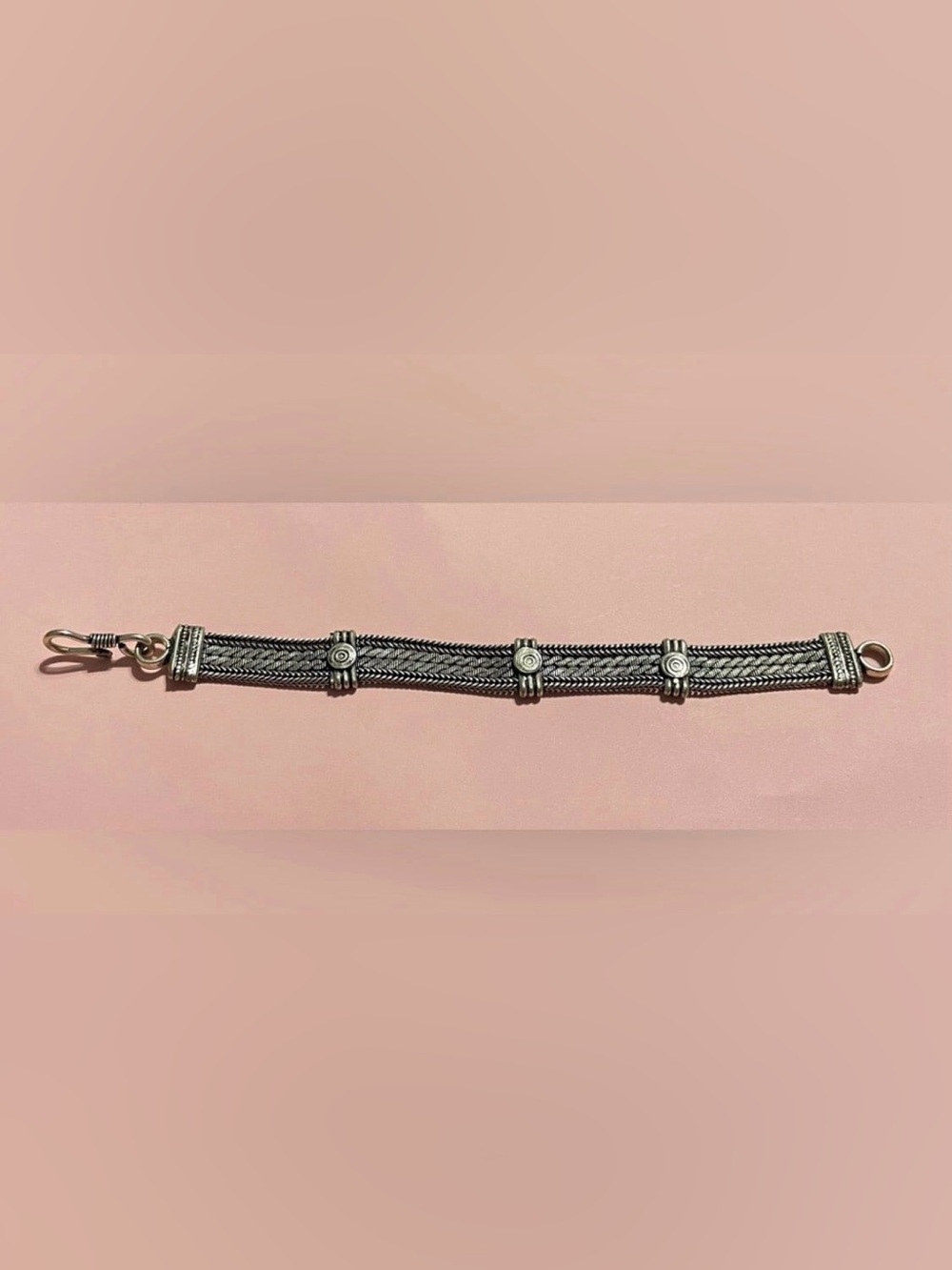 Vintage Sterling Silver Chain Bracelet #8232